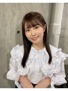 サロンドミルク 原宿(salon de MiLK) 【salon de MiLK 原宿】髪質改善ストレート×カーキベージュ