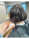スタイリング簡単パーマボブ