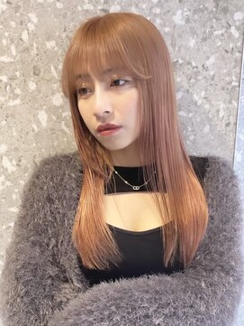 サンク 原宿 表参道(cinq) ミルクティーベージュダブルカラーインナーカラーケアブリーチ