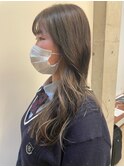 ハイトーンベージュ×ホワイトベージュインナーカラー ロング