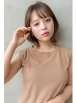 ケアリー 流山おおたかの森(Carelly)&nbsp;大人かわいい前髪セシルカットココアブラウンフリンジウェーブ