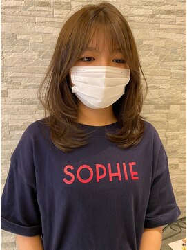 サード(ThairD) ふんわりレイヤーロング/カーキベージュ/30代40代50代