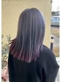 20代30代40代パープルインナーカラー