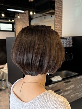 ロール(ROLE) 白髪染めアッシュxベージュ　こなれ感丸みボブ