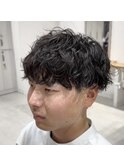 波巻きスパイラルパーマツイストスパイラルパーマメンズマッシュ