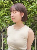 【Lufeli】佐藤有華 ワンレン/ミニボブ/小顔/ピンクベージュ