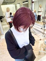 ヲタク(wotaku.)&nbsp;ピンクラベンダーハイトーンダブルカラーケアブリーチミニボブ