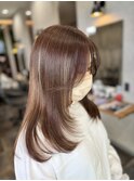 レイヤーカット+ブラウンカラー