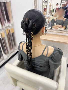 プティクローシェ バイ クオーレ(petite cloche by CUORE) 脳みそヘア 結婚式ヘア 参列ヘア
