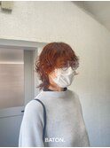 ブリーチなしオレンジカラー