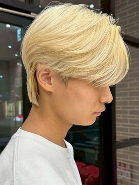 カルム(kalm) メンズセンターパートウルフセンターパートニュアンスパーマ襟足