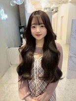 ジーナ 札幌(Zina)&nbsp;髪質改善＊顔まわりレイヤーロングブラウン＊美髪【Zina札幌】