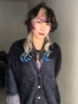 キオク(KIOX) 裾カラー/デザインカラー/ハイトーン/ブリーチ/名古屋/栄