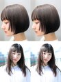 エマン(AIMANT) ぱっつん前髪×顔周りレイヤー|ストレートでも軽やかに見せる