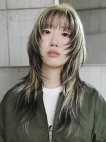 キャロルガーデンズ ボコカ 表参道(Carroll Gardens bococa)&nbsp;くびれレイヤー ハッシュカット ブリーチデザイン