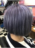 前下がりボブアメジストカラー