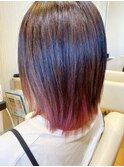 〈ラピッシュ桜田店〉うるツヤインナーカラー　赤みブラウン