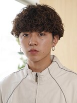 メンズ波巻きスパイラルパーマプードルパーママッシュ韓国ヘア