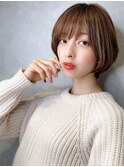 大人かわいい/レイヤーロング/グレーベージュ/前髪パーマ/錦糸町
