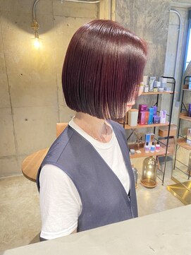 リブロ(liblo) 【顎ラインボブ×深めピンク】