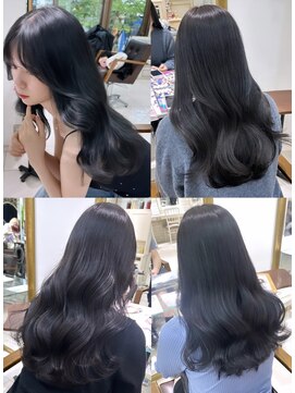 フォルテ 表参道店(FORTE) 【古川】暗くても透けるブリーチなしネイビーグレージュカラー