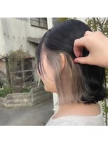 ミル(1001 mille)&nbsp;イヤリングカラー/インナーカラー/ボブ/ベージュカラー