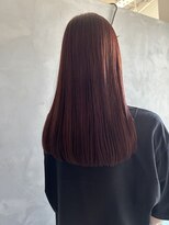 フクタ フロムヘアー(HUKUTA from hair)&nbsp;ストレートロング　ワインレッドカラー