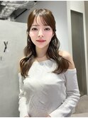 小顔ヘア/伸ばしかけヘア/ヘアセット/ブリーチなしカラー/韓国