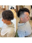 アシンメトリー ツイストスパイラルパーマ