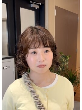 シアン 大須店(CYAN.) くしゃっと前髪パーマ×ボブヘア