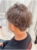 メンズ おしゃれな大人のツイストスパイラルパーマ ツーブロック