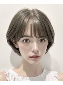 耳掛けショートボブ