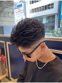 ボックスショート/スパイキーショート/ブルーブラック/南越谷