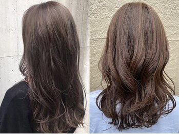 ヘアーヒーリングウィッシュ(Hair Healing Wish)の写真/【脱白髪染め】明るく透明感のあるファッションカラーで白髪を自然にぼかし、あなたの魅力を引き出します！