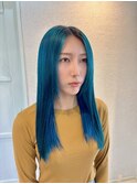 ターコイズブルー/ブルーカラー/ハイトーン/ブリーチ/四条