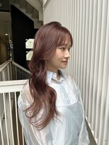 ヘアリゾート粋 リマ 銀座店(lima)&nbsp;透明感カラー/スモーキーピンク/レイヤーロング