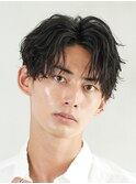 武蔵小杉大人緩めパーマニュアンスセンターパートシャドウパーマ