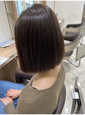 【岩城指名】切りっぱなしボブ×髪質改善ストレート