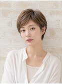 ベリーショート×ピクシーカット×ミルクベージュ30代40代池袋