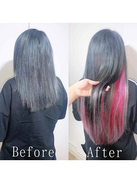 エクステ専門店あるじゃんすー 小倉店 シルバーxストロベリーピンク#シールエクステ#レディレッド#大宮