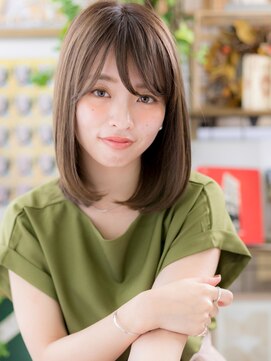 カバーヘア イヴ 戸頭店(COVER HAIR EVE) ナチュラル斜めバング内巻きワンカールc4戸頭20代30代40代!