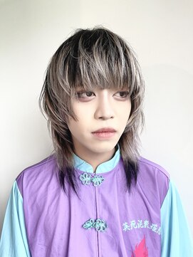 ザ オーダー(THE ORDER) ホワイトルーツカラーメンズバレイヤージュ顔周りレイヤー