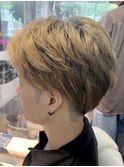 20代30代40代メンズライトブラウン爽やかツーブロ大人かっこいい