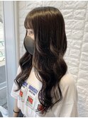 暗髪ロング