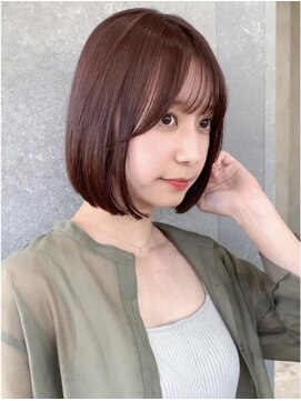 プアメリア 名古屋(Puamelia) トリートメント ブリーチなしダブルカラー 前髪縮毛矯正