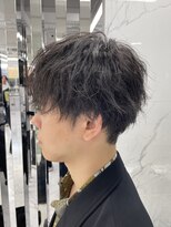 メンズヘアセンス 渋谷(MEN'S HAIR SENSE)&nbsp;センターパート/アッシュブラック/ハイライト/ウルフマッシュ