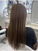 酸性ストレート/デザインカラー/レイヤーカット　新籾