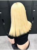 8901渋谷ブロンドホワイトアッシュ髪質改善ストレート韓国ヘア