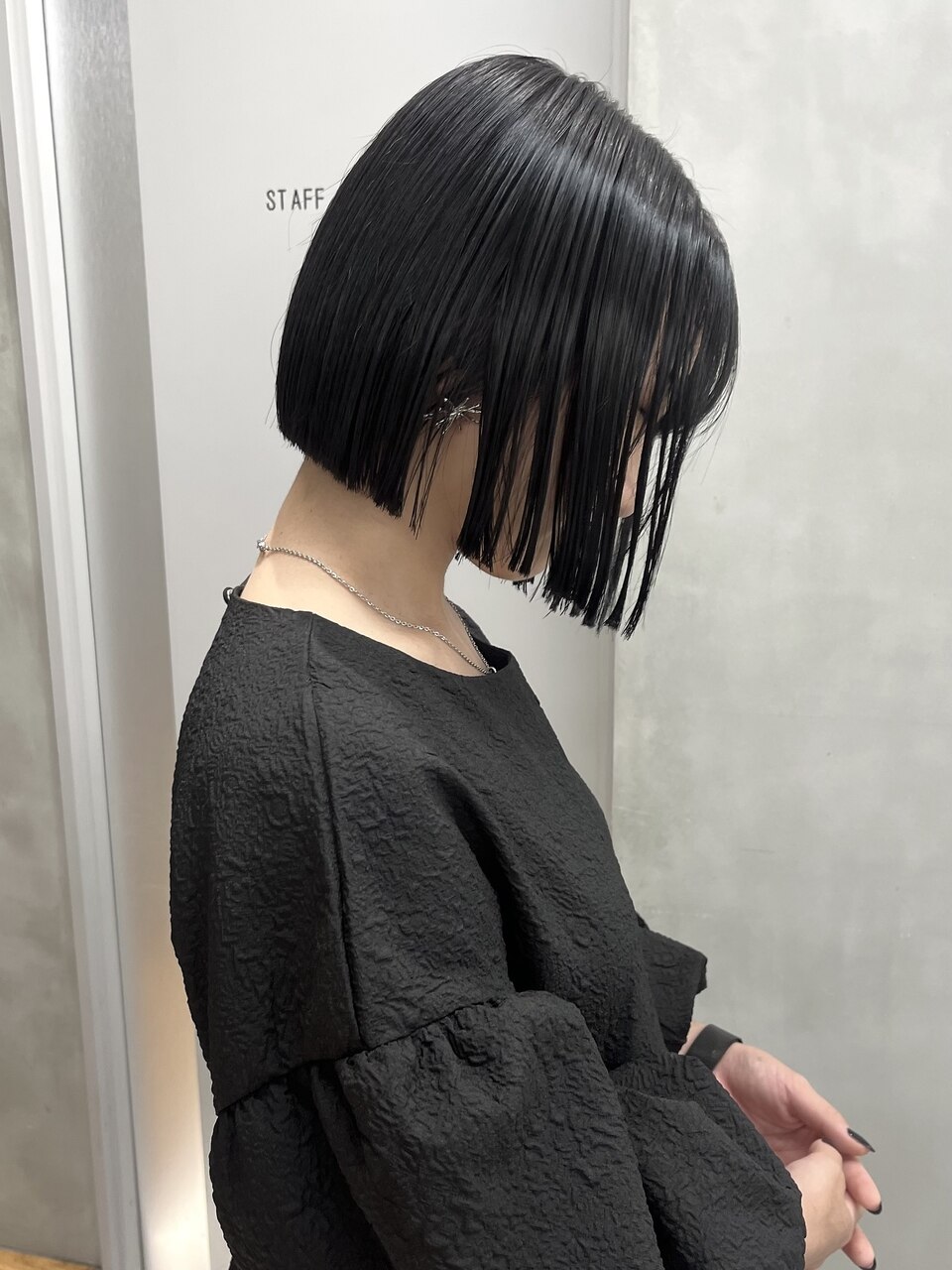 外国人風カラー 切りっぱなし モード ナチュラル×AND CHILL渋谷