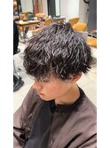 波巻きパーマ